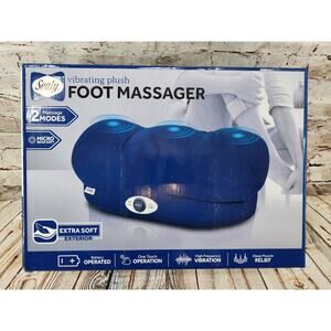 Sealy Vibrating Plush Foot Massager NEW 2 Modes Extra Soft
